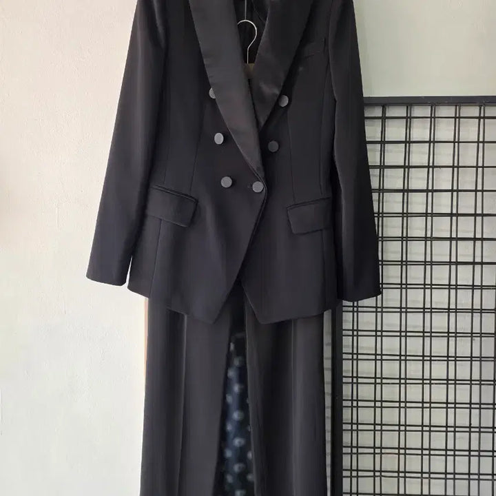 [BUNJANG] Double-Breasted Black Suit Set / 블랙 정장 셋업