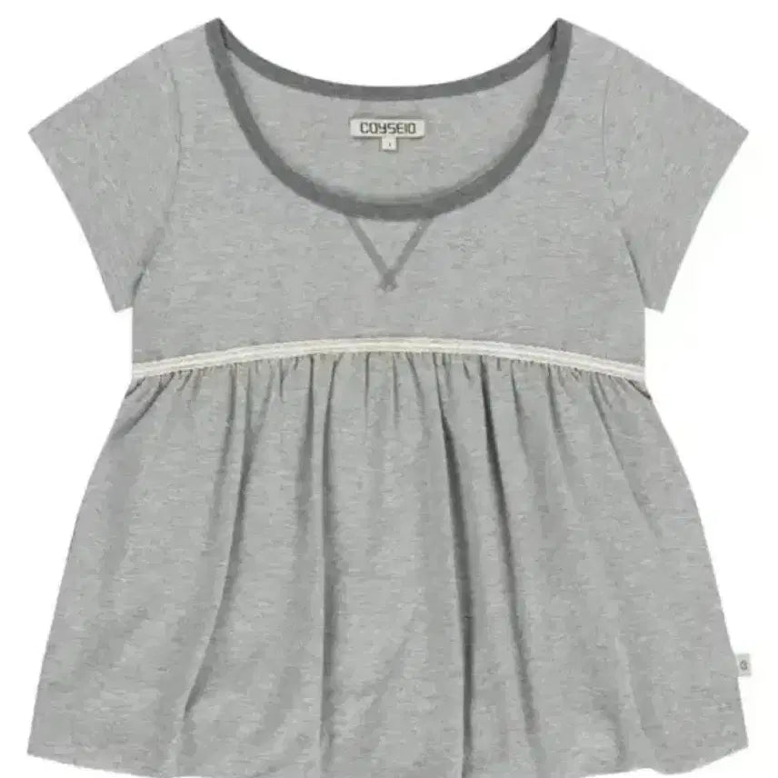 [BUNJANG] KOSEIO Lace Balloon T-Shirt Grey Size 1 / 코이세이오 레이스 벌룬 티셔츠 그레이 1사이즈