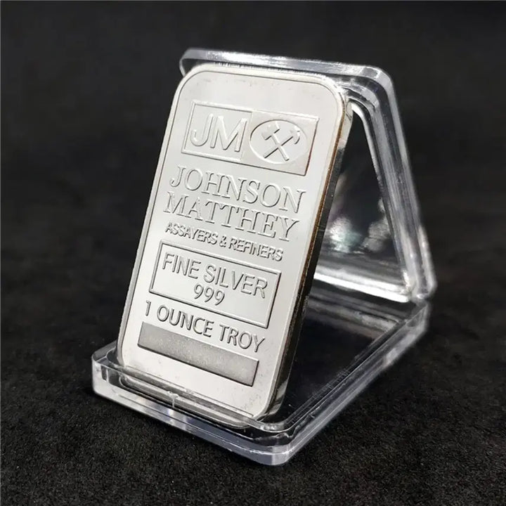 [BUNJANG] Johnson Matthey Replica Silver Bar 1oz Commemorative Coin / 영국 런던 존슨 매티 레플리카 실버바 1oz 기념 코인 수집용 선물