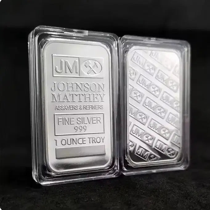 [BUNJANG] Johnson Matthey Replica Silver Bar 1oz Commemorative Coin / 영국 런던 존슨 매티 레플리카 실버바 1oz 기념 코인 수집용 선물