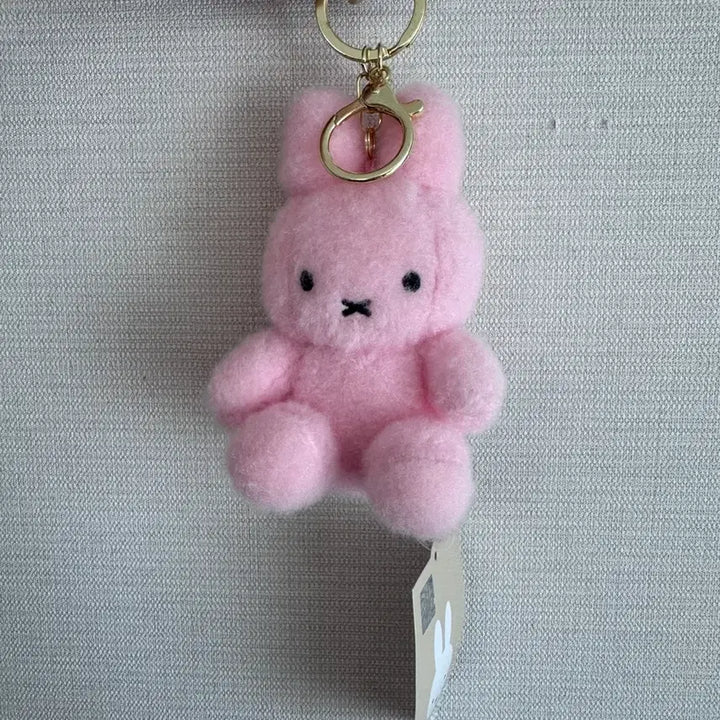 [BUNJANG] Miffy Pink Plush Keychain / 국내 정품 미피 인형 키링