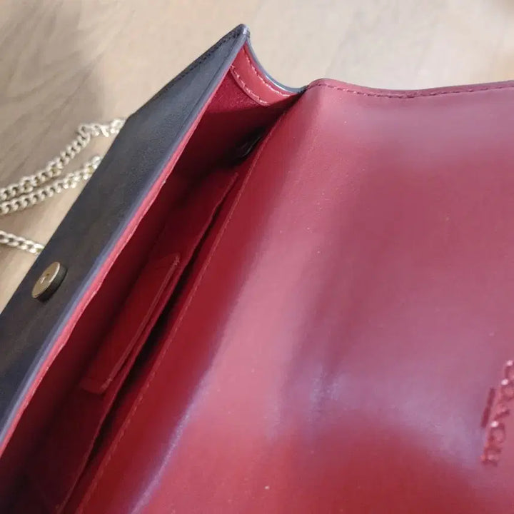 [BUNJANG] Coach Crossbody Bag Pink Chain Detail / 코치 크로스백