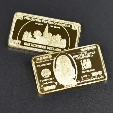 [BUNJANG] Lounge International Gold Plated USD 100 Dollar Commemorative Coin / 골드도금 USD 100달러 금속동전