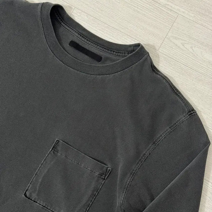 [BUNJANG] HTAE Rough Pocket Long Sleeve 80s Charcoal M / HTAE 러프 포켓 롱슬리브 80s 차콜 M