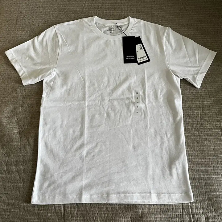 [BUNJANG] Musinsa Standard Short Sleeve T-Shirt White S (New) / 무신사 스탠다드 반팔 티셔츠 흰색 S (새상품)