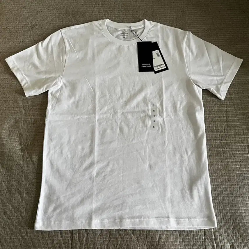 [BUNJANG] Musinsa Standard Short Sleeve T-Shirt White S (New) / 무신사 스탠다드 반팔 티셔츠 흰색 S (새상품)