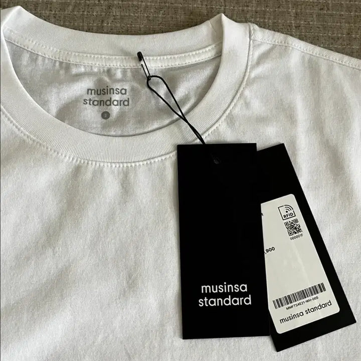 [BUNJANG] Musinsa Standard Short Sleeve T-Shirt White S (New) / 무신사 스탠다드 반팔 티셔츠 흰색 S (새상품)