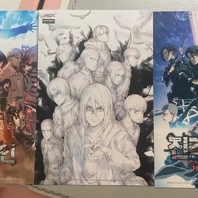[BUNJANG] Attack on Titan Official Illustration Printing Box Set (4x6 Size) / 일괄) 진격의거인 공식 일러스트 프박 프린팅박스 4x6사이즈