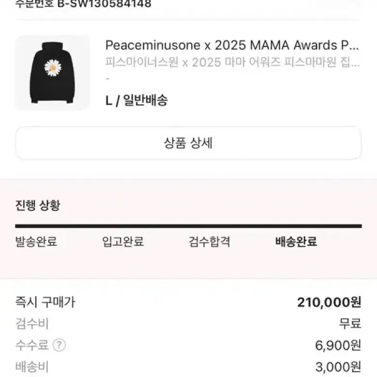 [BUNJANG] PEACEMINUSONE x 2025 MAMA Awards Collaboration Hoodie L / 피스마이너스원 마마 어워즈 후드집업 L