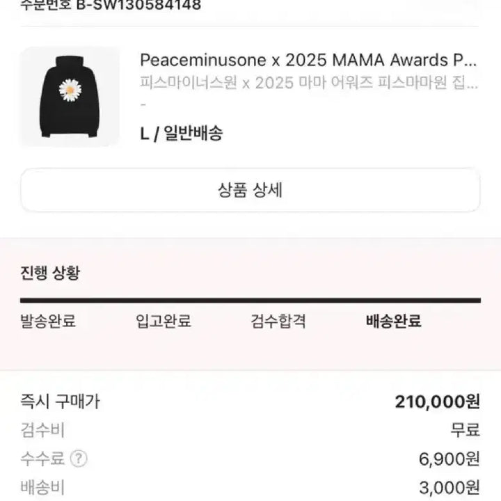 [BUNJANG] PEACEMINUSONE x 2025 MAMA Awards Collaboration Hoodie L / 피스마이너스원 마마 어워즈 후드집업 L