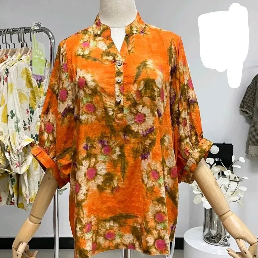 [BUNJANG] Flower Pattern Blouse / 플라워 패턴 블라우스