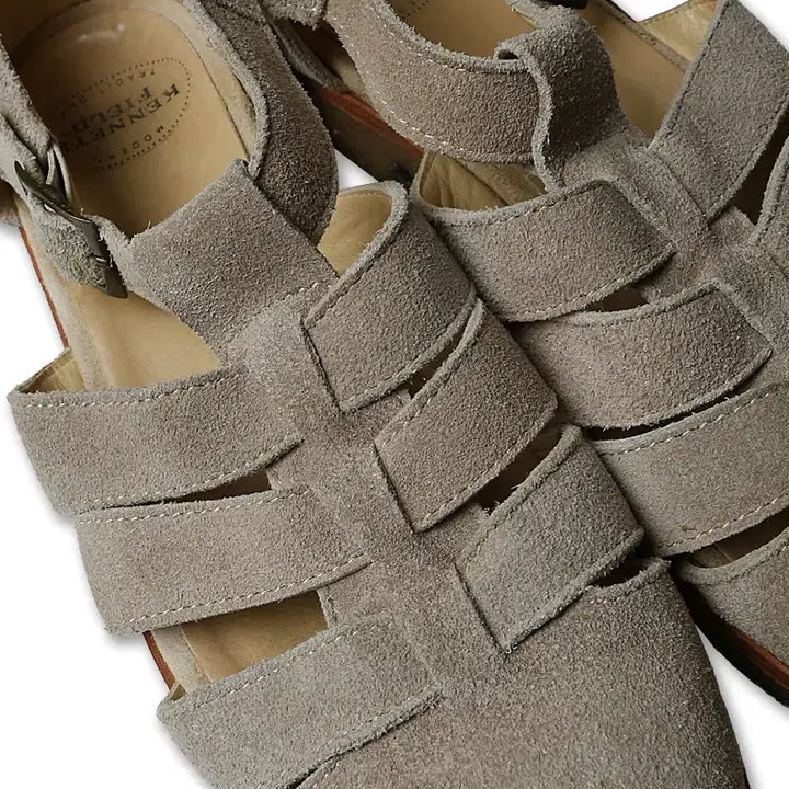 [BUNJANG] Kenneth Field Beige Suede Gurkha Sandals / 케네스 필드 [Kenneth Field] 베이지 스웨이드 구르카 샌들