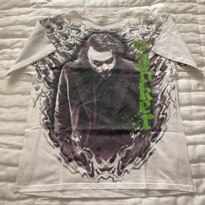 [BUNJANG] Vintage Dark Knight Joker T-Shirt White L / 빈티지 다크나이트 조커 joker 반팔 티셔츠 화이트 L