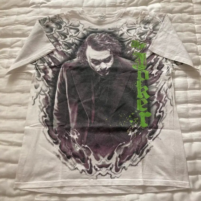 [BUNJANG] Vintage Dark Knight Joker T-Shirt White L / 빈티지 다크나이트 조커 joker 반팔 티셔츠 화이트 L