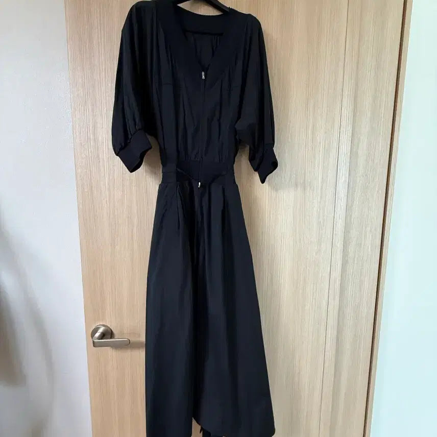 [BUNJANG] System Belted Maxi Dress / 시스템 벨티드 밴딩 맥스 원피스