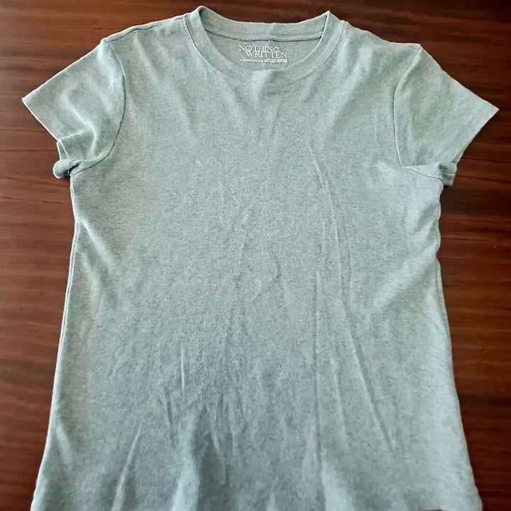 [BUNJANG] Nothing Written Gray Short Sleeve T-Shirt / 나띵리튼 반팔 티셔츠 회색
