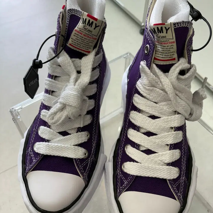 [BUNJANG] Maison Mihara Yasuhiro Peterson OG Sole Canvas High-Top Sneakers Purple 43 / 메종 미하라 야스히로 피터슨 OG 솔 캔버스 하이탑 스니커즈 퍼플 43