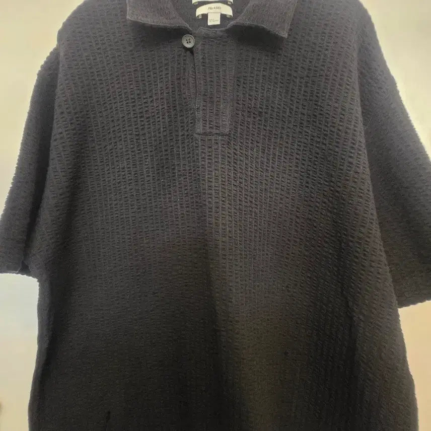 [BUNJANG] COS Seersucker Collar Short Sleeve T-Shirt / 코스 COS 시어서커 카라 반팔 티셔츠 PN8581