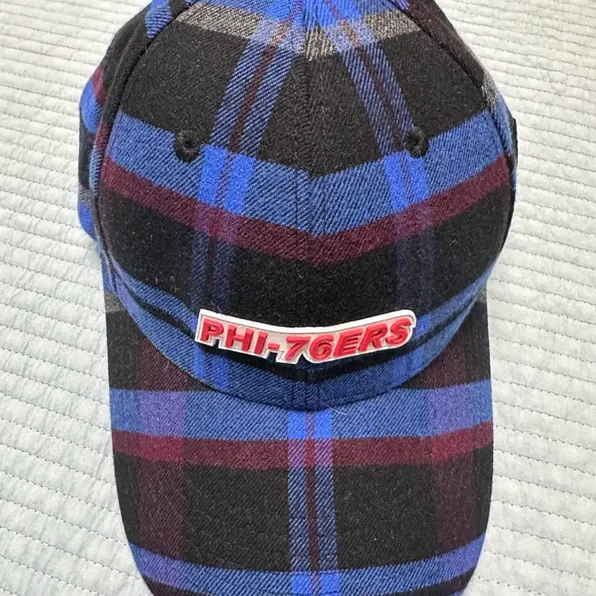 [BUNJANG] NBA Philadelphia 76ers Checkered Baseball Cap / NBA 필라델피아 PHI-76ERS 체크 야구모자