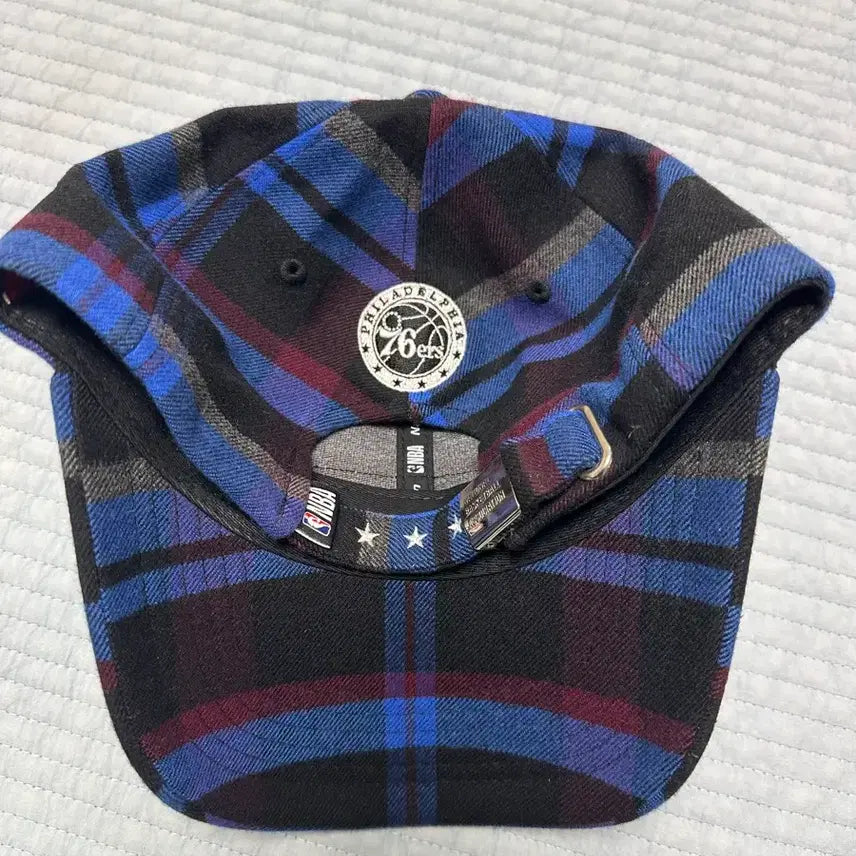 [BUNJANG] NBA Philadelphia 76ers Checkered Baseball Cap / NBA 필라델피아 PHI-76ERS 체크 야구모자