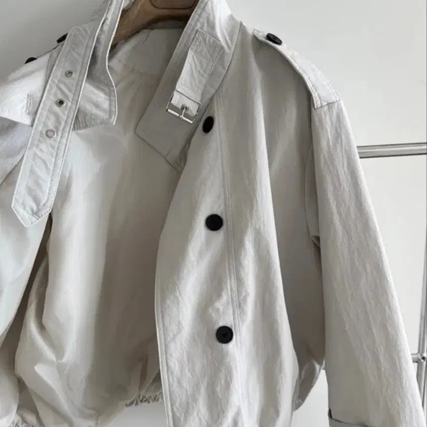 [BUNJANG] Grey Trench Coat / 그레이 트렌치자켓