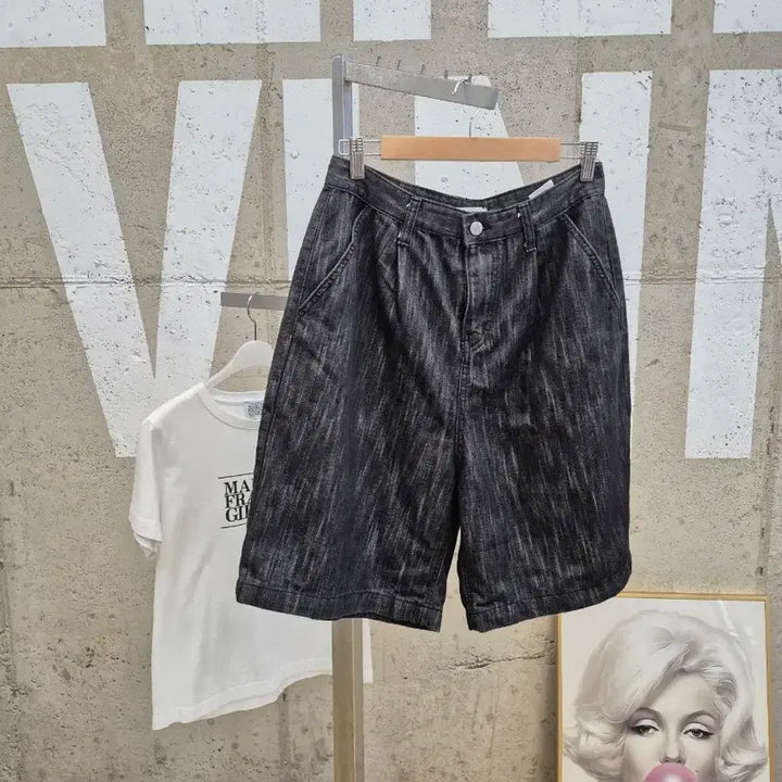 [BUNJANG] Black Washed Denim Shorts / 블랙 워싱 데님반바지 (MT6