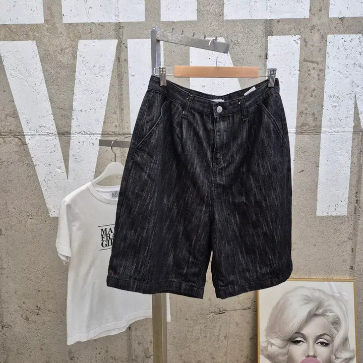 [BUNJANG] Black Washed Denim Shorts / 블랙 워싱 데님반바지 (MT6