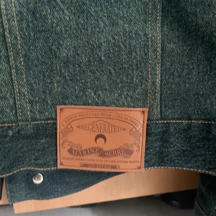 [BUNJANG] Marine Serre Moon Print Denim Jacket / 마린세르 문 프린트 데님 자켓 48