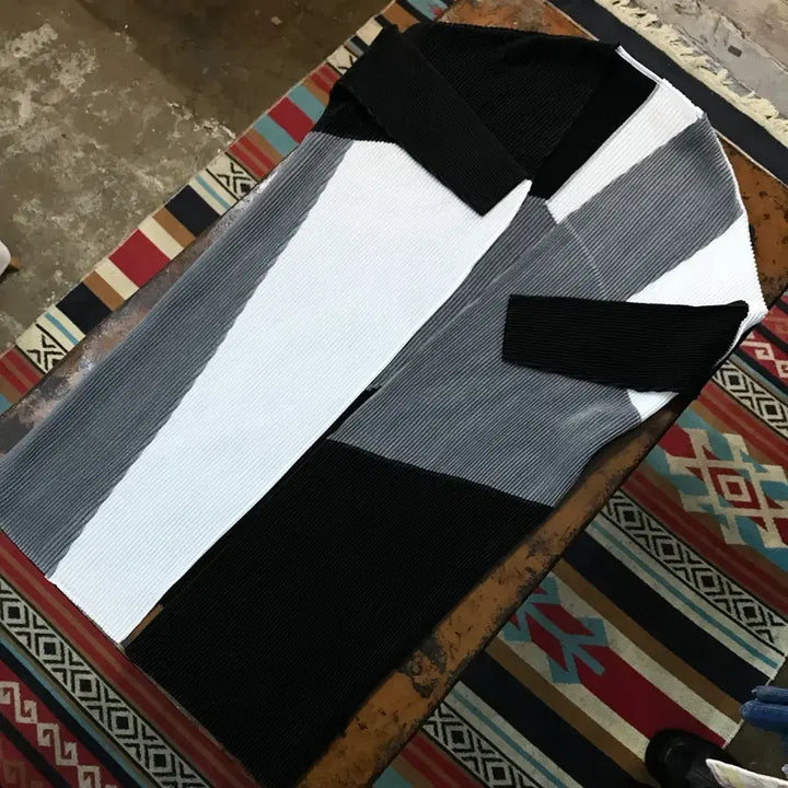 [BUNJANG] SPECCHIO Pleated Long Robe Cardigan / JAPAN 스페치오 컬러링 플리츠 롱 로브 가디건 여성 프리사이즈