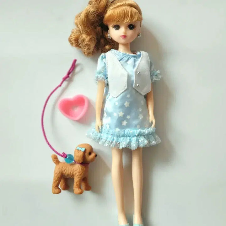 [BUNJANG] Takara Tomy Rika-chan Doll Dog Walking Set / 타카라토미 리카인형 강아지 산책 중고 리카짱 육일돌