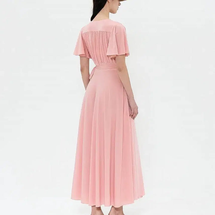 [BUNJANG] Grace U Christine Long Dress Pink / 그레이스유 크리스틴 원피스 롱 핑크
