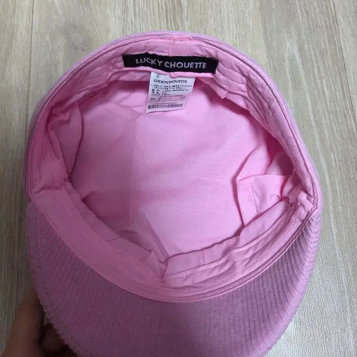 [BUNJANG] Lucky Chouette Pink Corduroy Hunting Cap / 럭키슈에뜨 핑크 코듀로이 헌팅캡 모자