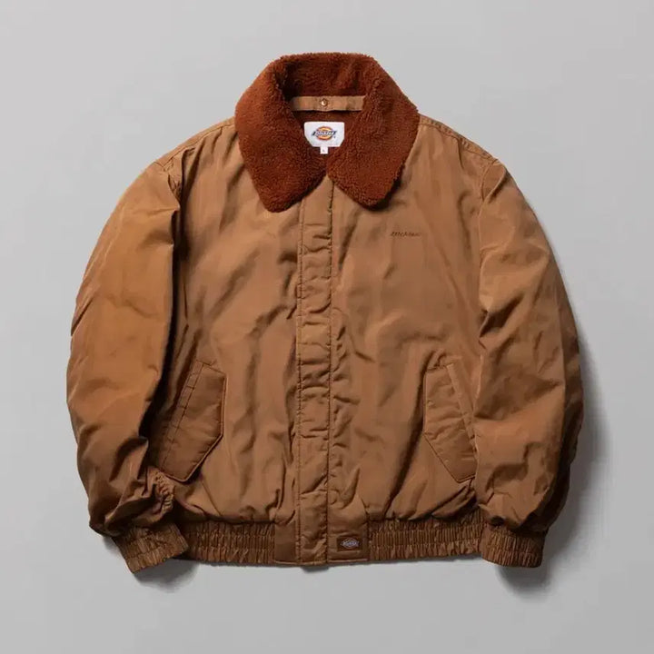 [BUNJANG] Dickies Nylon Shearling Bomber Jacket Camel / 디키즈 나일론 시어링 봄버 재킷 카멜