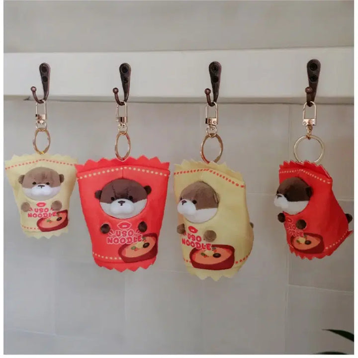 [BUNJANG] Ramen Uso Uso Keyring Plush Set (10cm) / 2개세트/라면 우소우소 키링 인형 10cm(새제품)