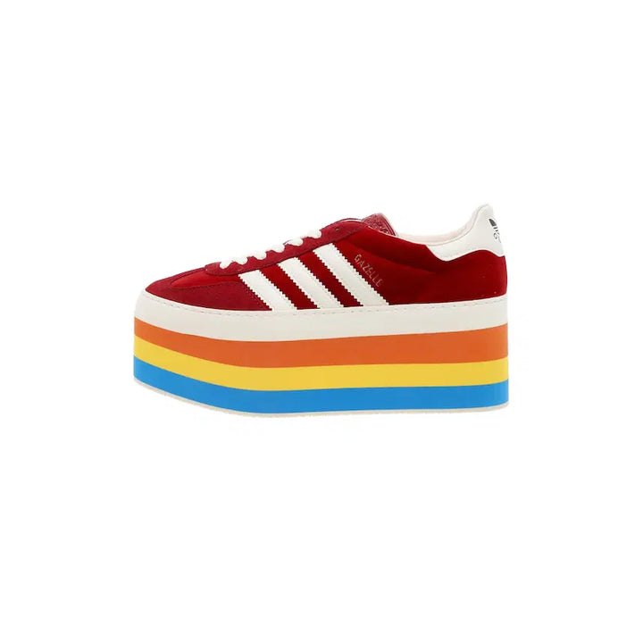 [BUNJANG] Gucci x Adidas Gazelle Platform Sneakers Red Leather IT 38 / (W) 구찌 X 아디다스 가젤 플랫폼 스니커즈 레드