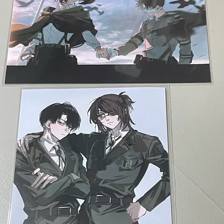 [BUNJANG] Attack on Titan Levi x Hange Unofficial Goods Bundle (Korotto, Postcard, Photo Print) / 일괄) 진격의거인 리바한지 비공식굿즈 코롯토 엽서 프박