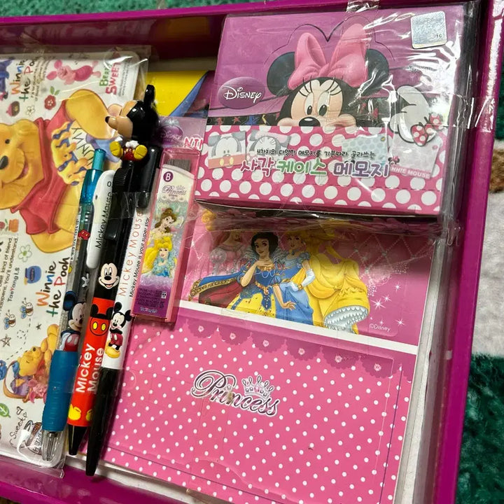 [BUNJANG] Vintage Disney Princess, Mickey Mouse, Minnie Mouse, Winnie the Pooh Stationery Set / 고전문구 디즈니 프린세스 미키마우스 미니마우스 곰돌이 푸 문구세트