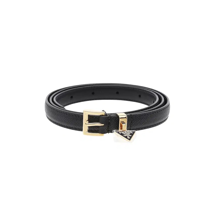 [BUNJANG] Prada Saffiano Leather Belt Black / 프라다 사피아노 가죽 벨트