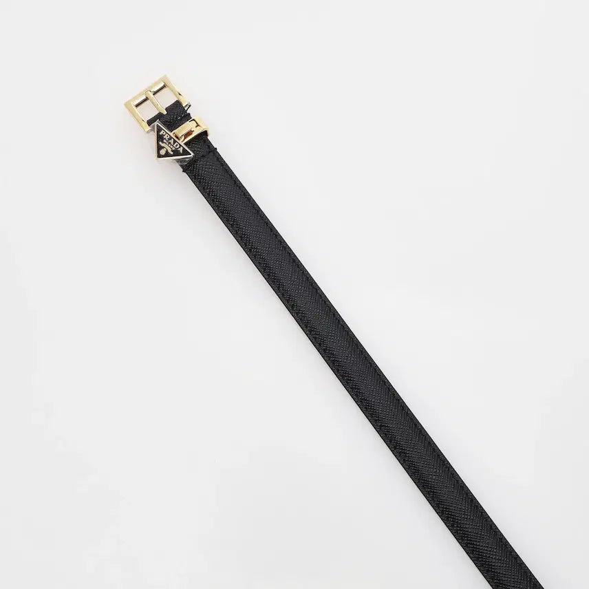 [BUNJANG] Prada Saffiano Leather Belt Black / 프라다 사피아노 가죽 벨트