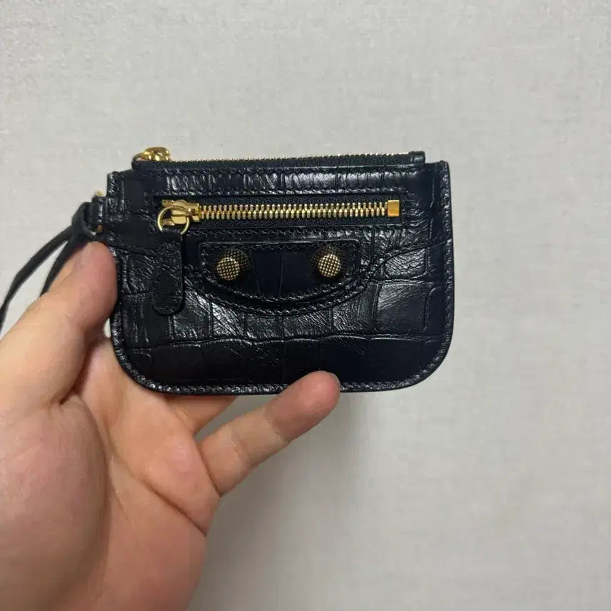 [BUNJANG] Balenciaga Le Cagole Croc Embossed Leather Card &amp; Coin Holder / 발렌시아가 르 카골 카드동전지갑 정품