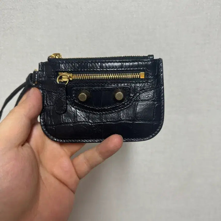 [BUNJANG] Balenciaga Le Cagole Croc Embossed Leather Card &amp; Coin Holder / 발렌시아가 르 카골 카드동전지갑 정품