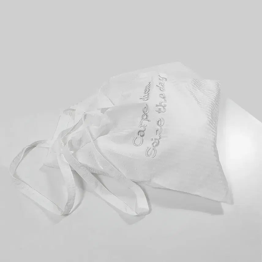[BUNJANG] Lettering Drawstring Bag / 레터링 리플백