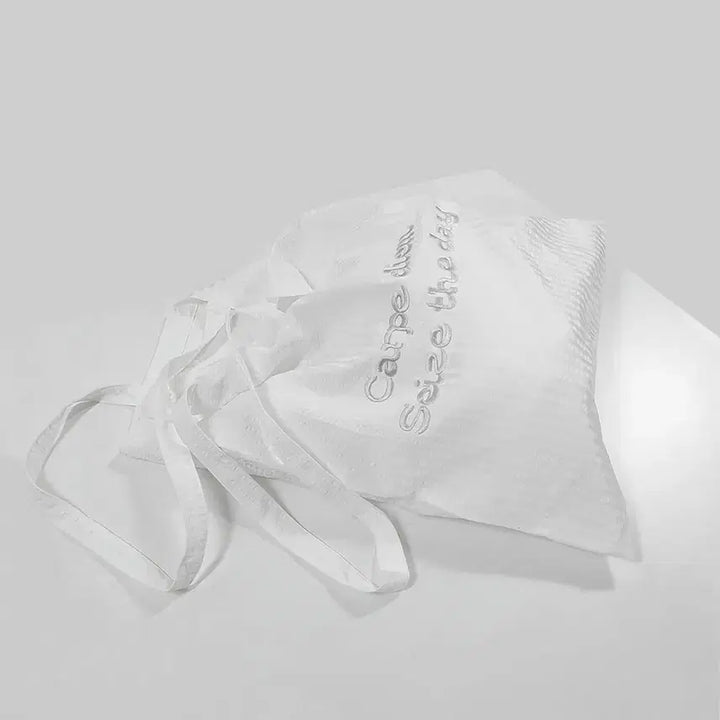 [BUNJANG] Lettering Drawstring Bag / 레터링 리플백