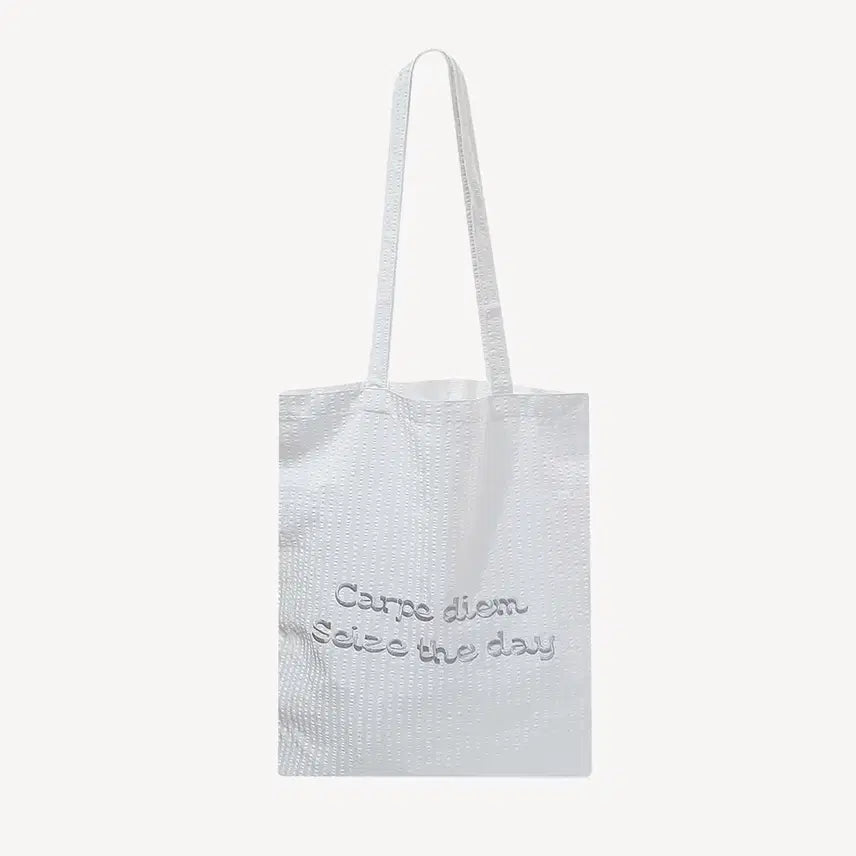 [BUNJANG] Lettering Drawstring Bag / 레터링 리플백