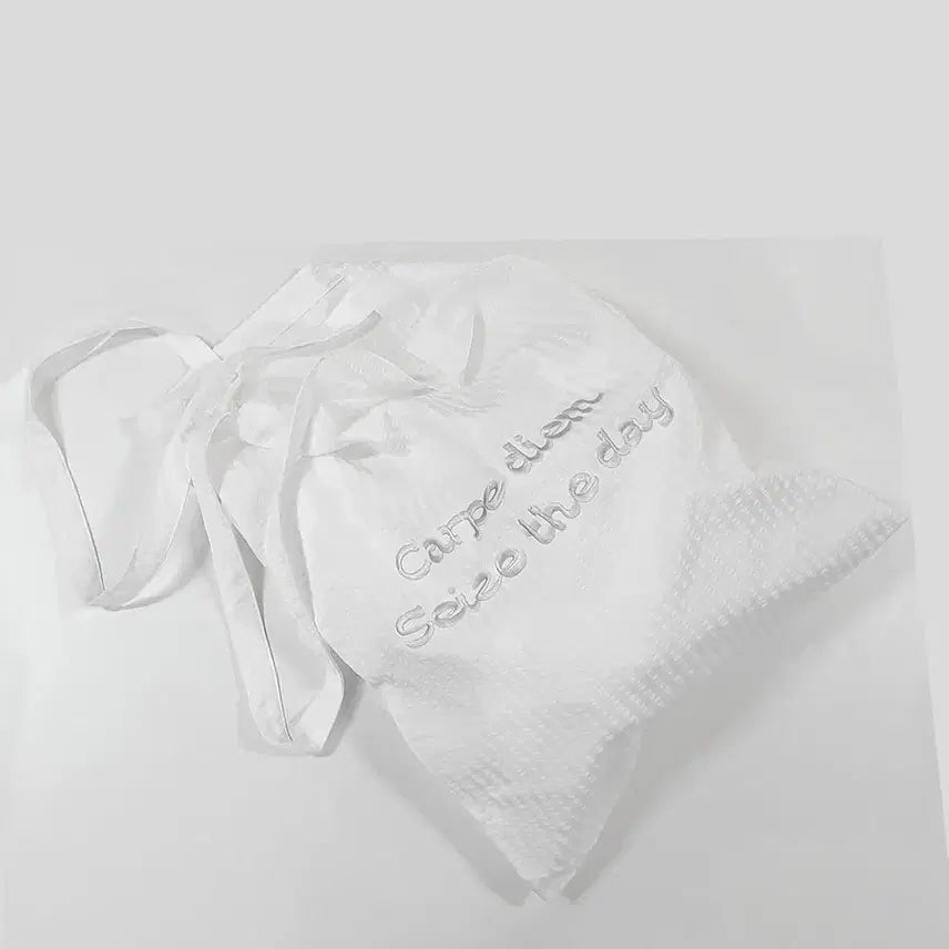 [BUNJANG] Lettering Drawstring Bag / 레터링 리플백