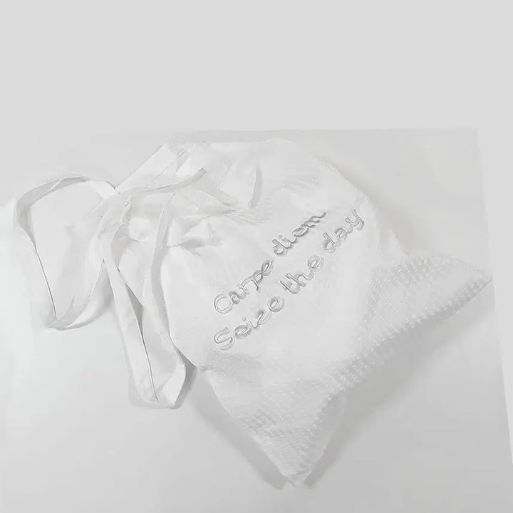 [BUNJANG] Lettering Drawstring Bag / 레터링 리플백