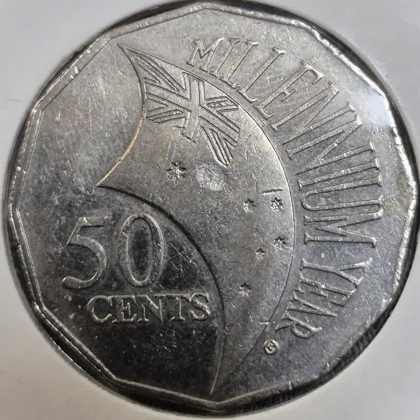 [BUNJANG] Australia 2000 50 Cent Millennial Error Coin / 호주 2000년 50센트. 밀레니언. 잭. 편형 에러 주화