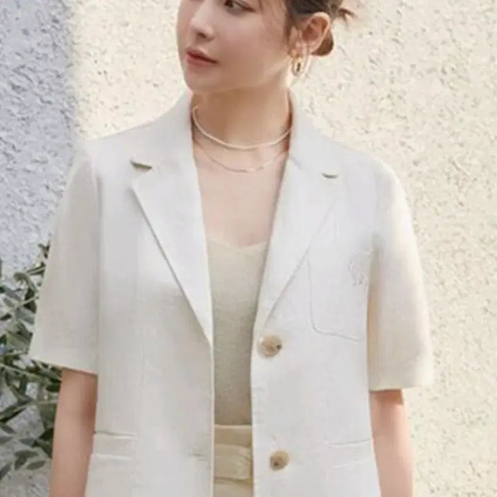 [BUNJANG] Georges Rech 100% Linen Short Sleeve Jacket Size S / 조르쥬레쉬 린넨100 반팔 자켓 S