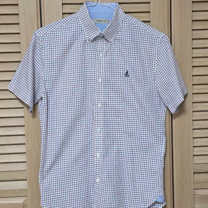 [BUNJANG] Beanpole Check Short-Sleeve Shirt Slim Fit 95 / 빈폴 체크 반팔 셔츠 95 슬림핏