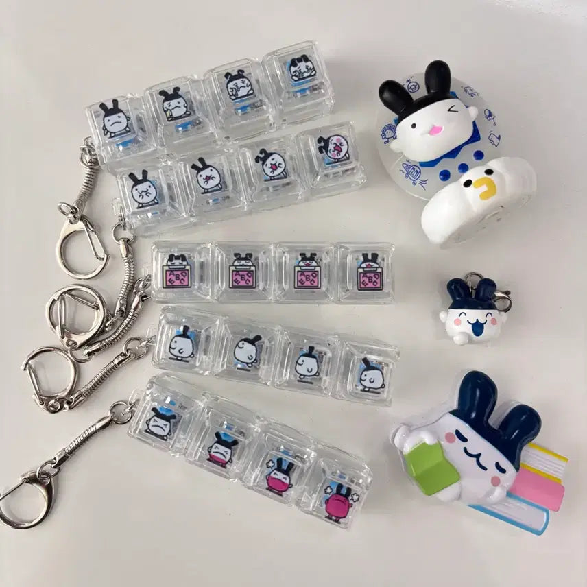 [BUNJANG] Tamagotchi Mimitchi 4-Button Keychain Cliker / (새상품) 4구 다마고치 미미치 키캡 키링 클리커
